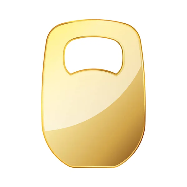 Gold Kettlebell Icon Golden Logo Design Element Vector Illustration Exercise — Image vectorielle