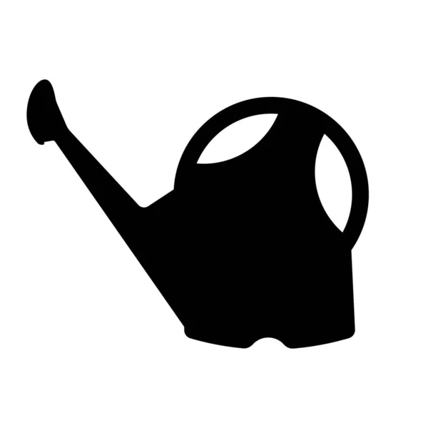 Watering Can Icon Black Icon Garden Watering Can Flat Icon — Stock Vector