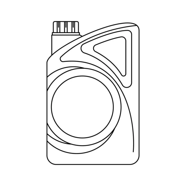 Canister Icon Fuel Tank Icon Black Linear Canister Icon Vector — Διανυσματικό Αρχείο