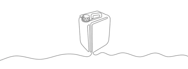 Continuous One Line Drawing Silhouette Canister Canister Linear Icon One — Διανυσματικό Αρχείο