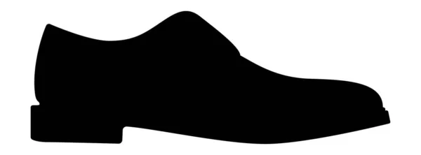 Піктограма Взуття Силует Чоловічого Взуття Чорне Взуття Значок Векторні Ілюстрації — стоковий вектор