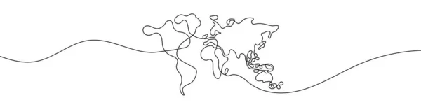 Безперервний Малюнок Мапи України Одна Лінія Зображення Мапи України Задньому — стоковий вектор