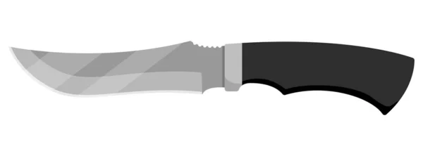 Hunting Knife Cute Knife Isolated White Background Vector Illustration — Stok Vektör