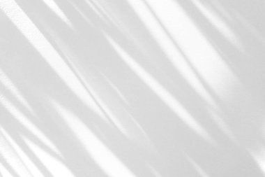 Doğal organik, soyut gümüş gölge örtüsü. Beyaz kağıt üzerine köşegen gölge desenini bırak. Görüntü, tasarım, model, kırtasiye, arkaplan veya sunum konsepti için efekt.