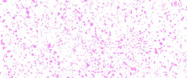 Handmade pink rose mauve ink dots watercolour pattern paint. Abstract artwork on white paper texture background. Panorama banner.