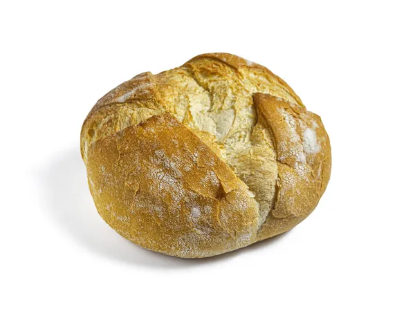 Rundes Französisches Brot Mit Schnitten Auf Der Oberseite Der Goldenen — Stockfoto