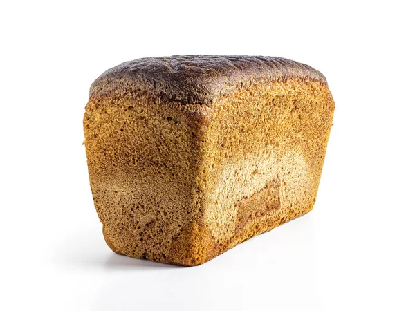 Brood Van Zwart Brood Met Donkerbruine Korst Gemaakt Van Tarwe — Stockfoto
