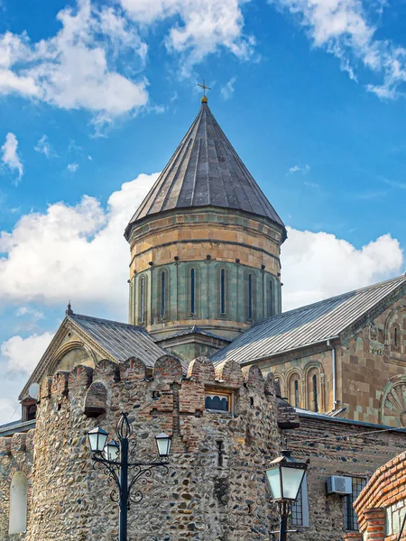 Мцхета Грузия 2019 Купол Святицховельского Собора Грузинской Церкви Построенный Начале — стоковое фото