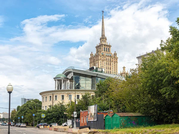 Moskova Rusya 2021 Ukrayna Oteli Nin Şimdi Taras Shevchenko Embankment — Stok fotoğraf