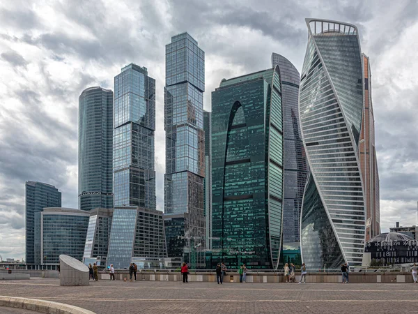 Moskou Rusland 2021 Zicht Vanaf Het Observatiedek Van Het Moscow Stockafbeelding
