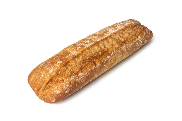 Mini Baguette Med Krispig Gyllene Skorpa Isolerad Vit Bakgrund — Stockfoto