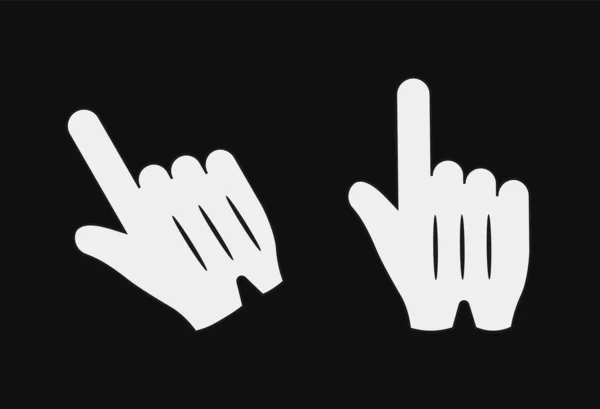 Curseurs à main en gants blancs — Image vectorielle