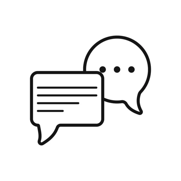 Bule Conversație Pictograma Chat Web Social Media Text Simbol Comunicare — Vector de stoc