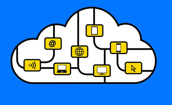 Conexión en la nube — Archivo Imágenes Vectoriales