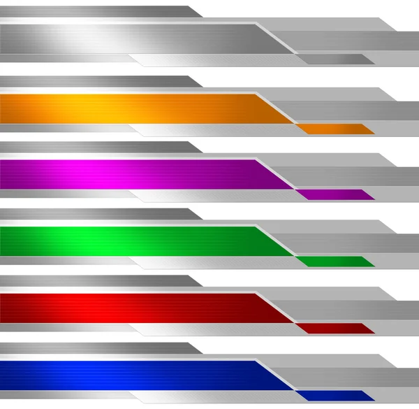 Banner metálico multicolor — Fotografia de Stock