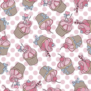 cupcakes - Dikişsiz desen