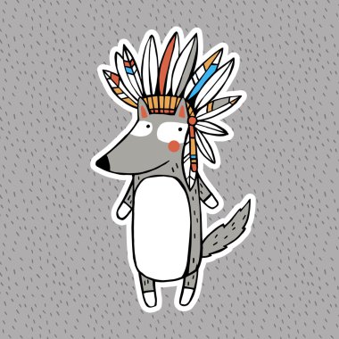 komik hayvanlar: american Indian kurt