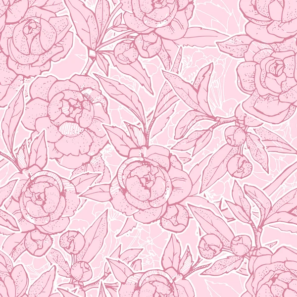 Vecteur floral motif sans couture avec des fleurs — Image vectorielle