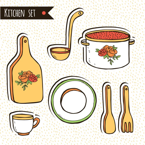 Kitchen set — Stock Vector