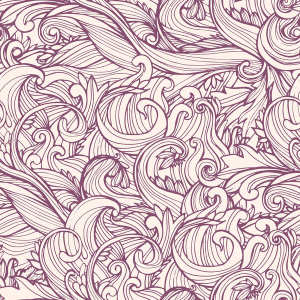 Seamless abstract hand-drawn pattern