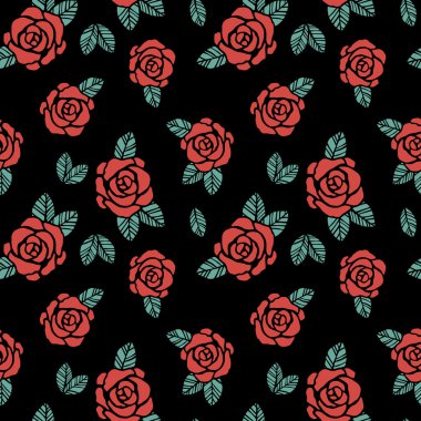 Güllerle kusursuz desen