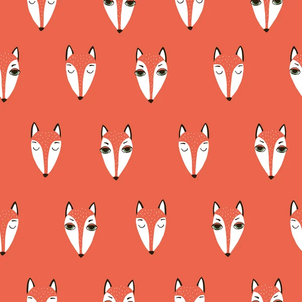 Patroon met sluwe vossen — Stockvector