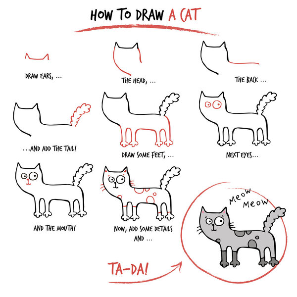 Как нарисовать кота
