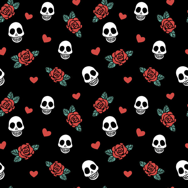 Бесшовный рисунок в стиле рокабилли
