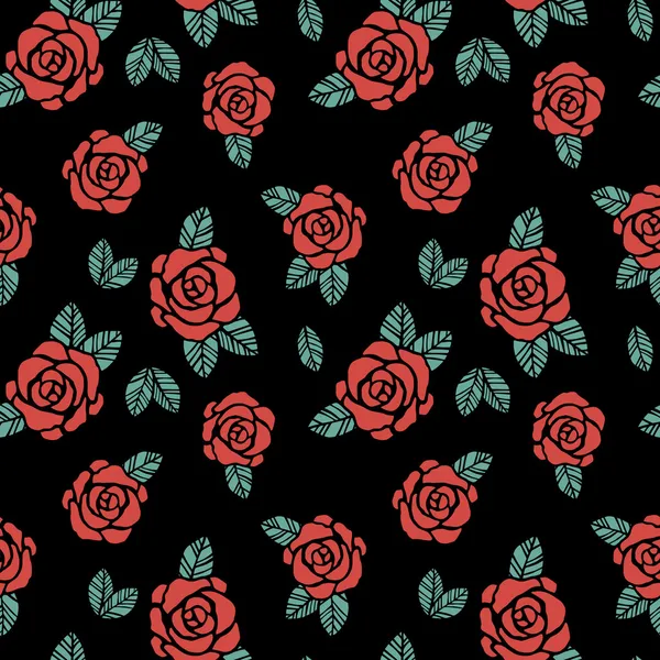 Modèle sans couture avec des roses — Image vectorielle