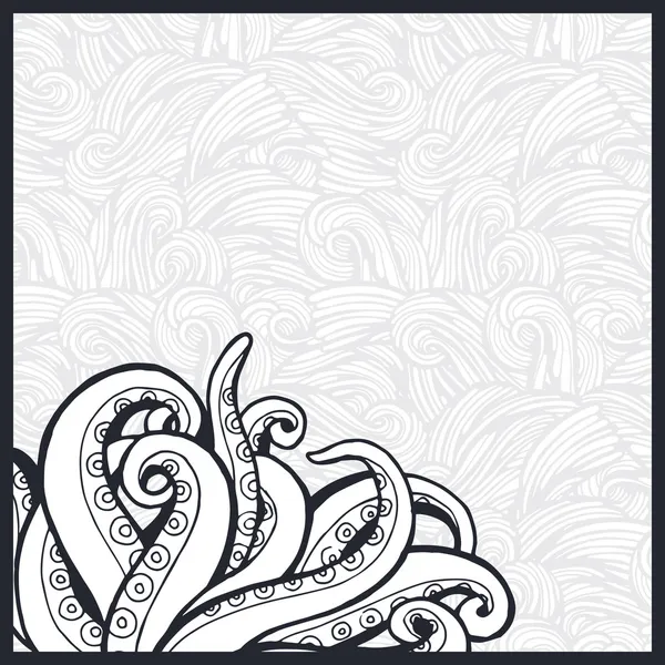 Pattern with octopus tentacles. — Stock Vector