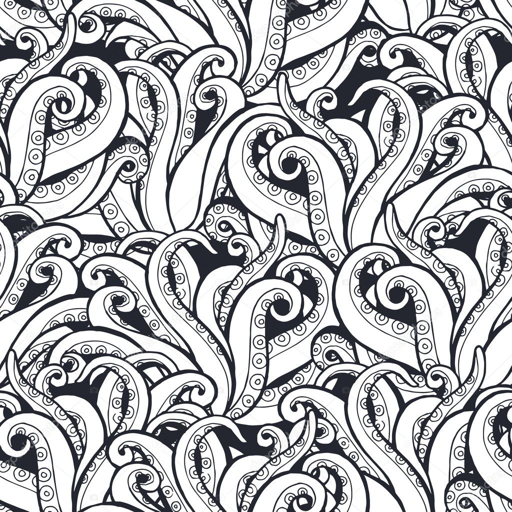 Pattern with octopus tentacles.
