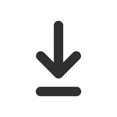 Sitenin tasarımı için simgeyi indir. Yuvarlak ve vektör satırı simgesi yükleniyor.