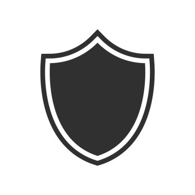 Kalkan simgesi dolduruldu, ince çizgi. Vektör illüstrasyon simgesi tasarımları mobil, ui, web için kullanılabilir