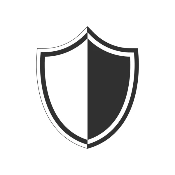 Icono Del Escudo Vectorial Símbolo Protección Seguridad Fuerza Variación Blanco — Archivo Imágenes Vectoriales