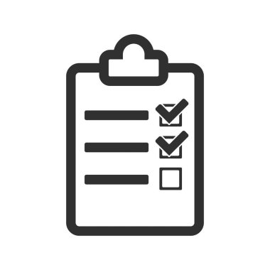 Pano cadı kontrol listesi, İstek Listesi Satır Simgesi. Düzenlenebilir Vuruş. Piksel Mükemmel. Mobil ve Web için.