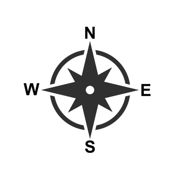 Wind Rose Rhumb Nautical Compass Cardinal Directions Vector Sign Navigation — 图库矢量图片#