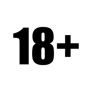 18 plus icon in trendy flat style isolated on  background.18 plus icon page symbol for your web site design 18 plus icon logo, app, UI.