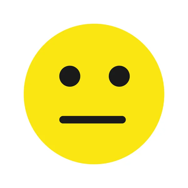 Нейтральний Smiley Icon Жовтий Колір Додатків Веб Сайтів Візуальне Зображення — стоковий вектор