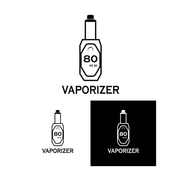 Vapor Vaporizador Logotipo Plantilla Vector Ilustración — Vector de stock