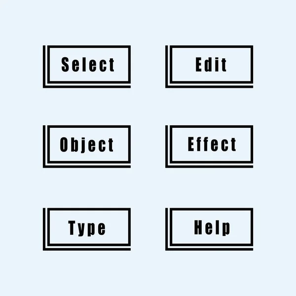 현대의 버튼들의 디자인 인터페이스를 아이콘 — 스톡 벡터