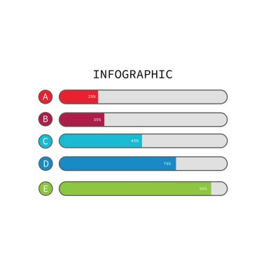 Infographic tasarım şablonu. İş akışı şeması şeması için yaratıcı tasarım konsepti web tasarımı. Vektör illüstrasyonu
