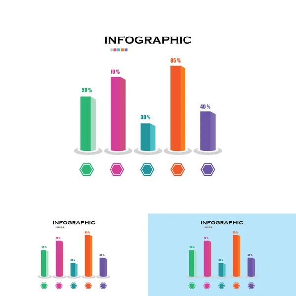 Modèle Conception Infographie Concept Conception Créative Pour Conception Web Bannière — Image vectorielle