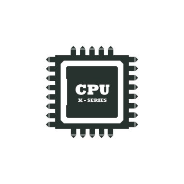 İşlemci (merkezi işlem birimi) simgeleri. Tasarım ilham Vektörü şablonu.