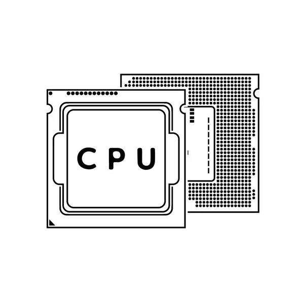 Cpu 中央处理单元 图标示例 设计灵感向量模板 — 图库矢量图片