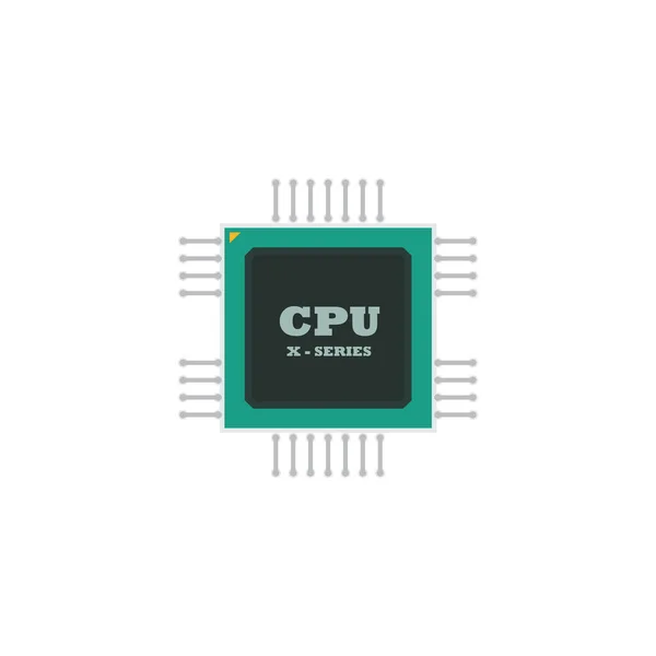 Cpu Központi Feldolgozó Egység Ikonok Illusztráció Design Inspiráció Vektor Sablon — Stock Vector