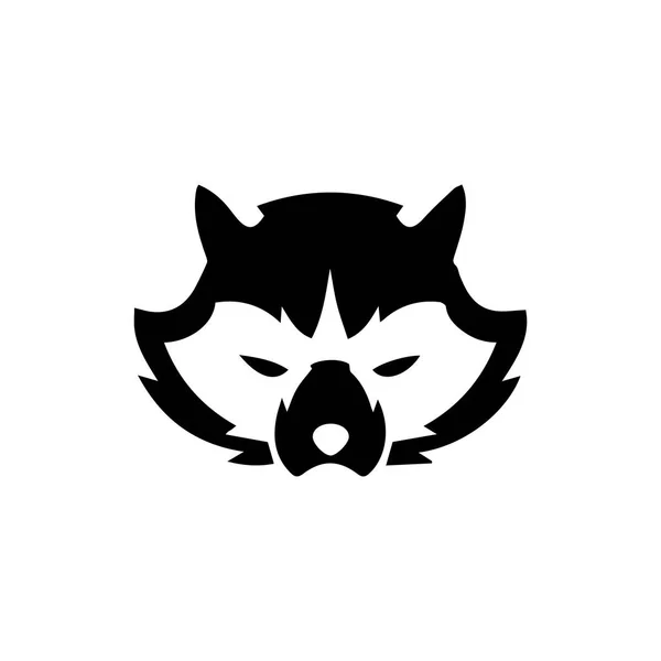 Fox Head Vektor Illustration Silhouette Ikone Design — Stockvektor