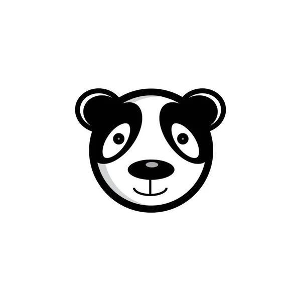 Niedliche Panda Gesicht Vektor Illustration Panda Gesicht Isoliert Auf Weißem — Stockvektor