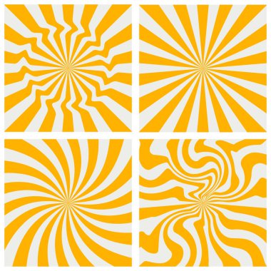 1970 'lerin hippi tarzında gökkuşağı çizgisi arka planlar. Eski model 70 'lerin modası. Psikedelik poster koleksiyonu. vektör tasarımı illüstrasyonu.