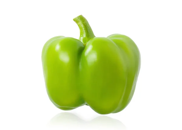 Green Sweet Peppers Isolated White Background — Stock Photo, Image