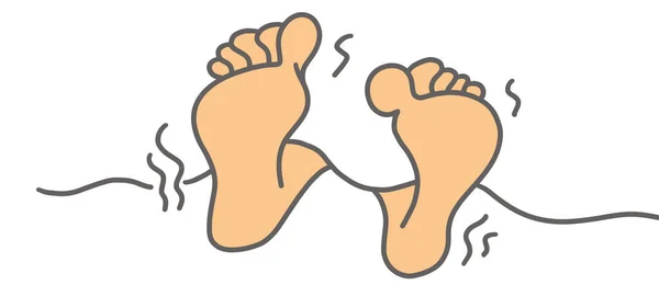 Nyugtalan láb szindróma ikon — Stock Vector